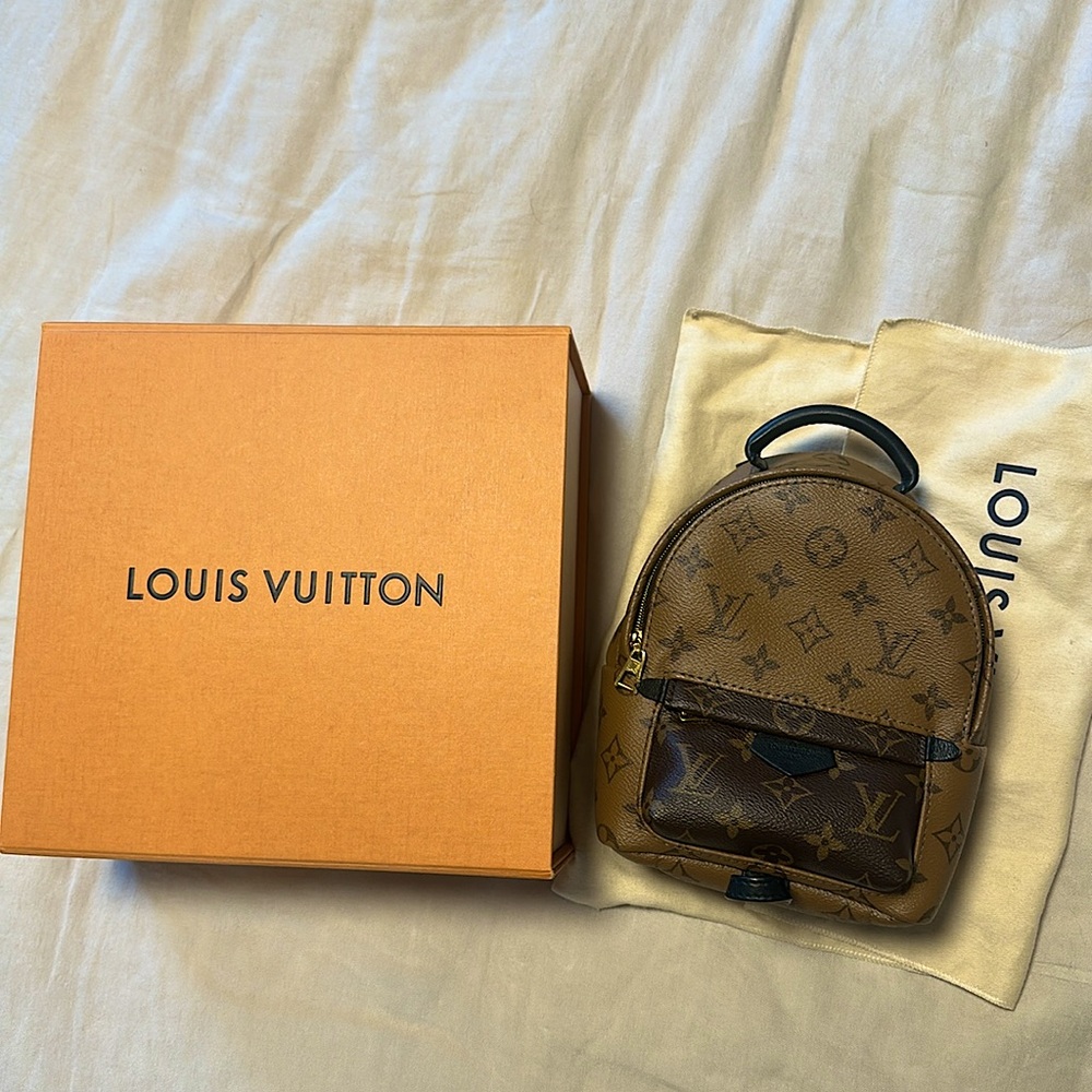 Louis Vuitton Brown Reverse Monogram Mini Palm Springs Backpack - new